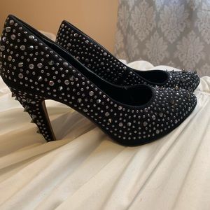 Black Spiked Heels